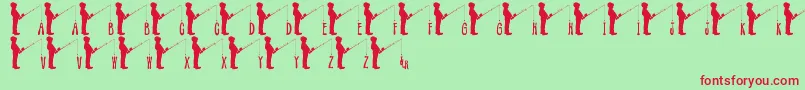 JlrFishinHole Font – Red Fonts on Green Background