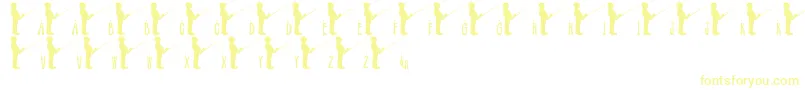 JlrFishinHole Font – Yellow Fonts on White Background