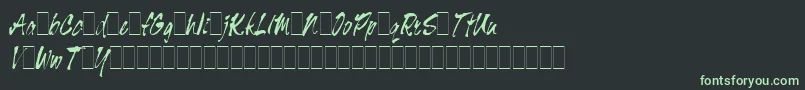 TigerRagAltsLetPlain.1.0-fontti – vihreät fontit mustalla taustalla