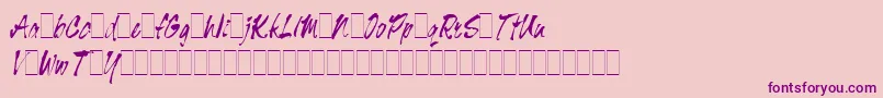 Fonte TigerRagAltsLetPlain.1.0 – fontes roxas em um fundo rosa