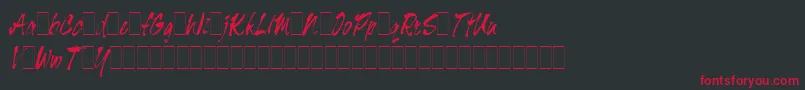 TigerRagAltsLetPlain.1.0 Font – Red Fonts on Black Background