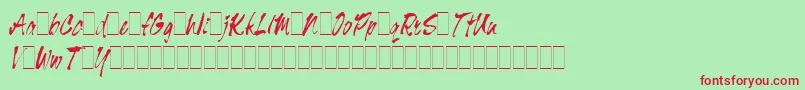 TigerRagAltsLetPlain.1.0 Font – Red Fonts on Green Background