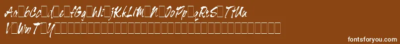 Шрифт TigerRagAltsLetPlain.1.0 – белые шрифты на коричневом фоне