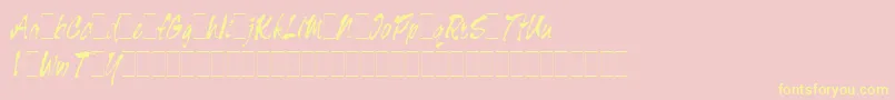 TigerRagAltsLetPlain.1.0-Schriftart – Gelbe Schriften auf rosa Hintergrund