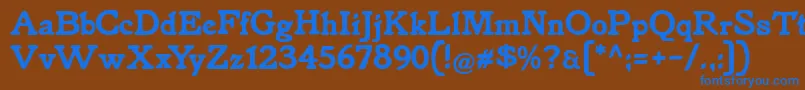 Knorke Font – Blue Fonts on Brown Background