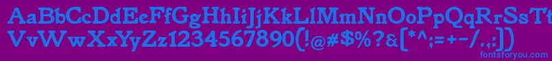 Knorke Font – Blue Fonts on Purple Background