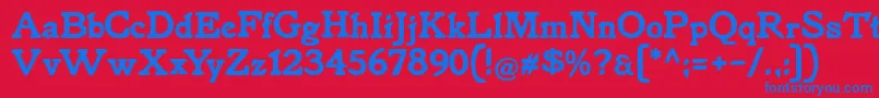 Knorke Font – Blue Fonts on Red Background