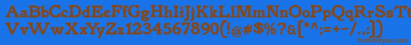 Knorke Font – Brown Fonts on Blue Background