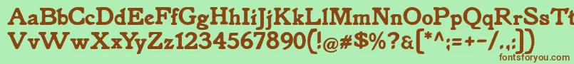 Knorke Font – Brown Fonts on Green Background
