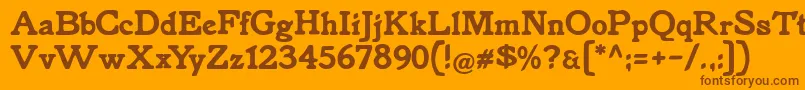 Knorke Font – Brown Fonts on Orange Background
