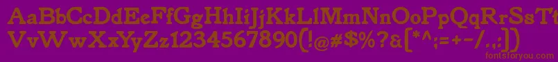 Knorke Font – Brown Fonts on Purple Background