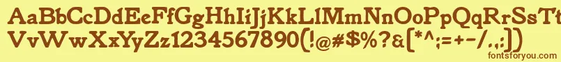 Knorke Font – Brown Fonts on Yellow Background