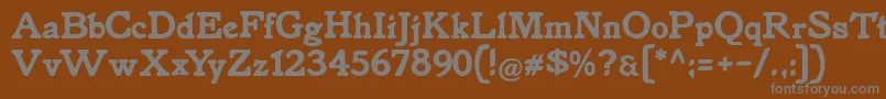 Knorke Font – Gray Fonts on Brown Background