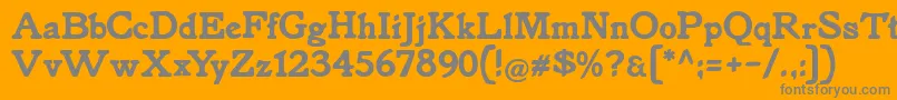 Knorke Font – Gray Fonts on Orange Background