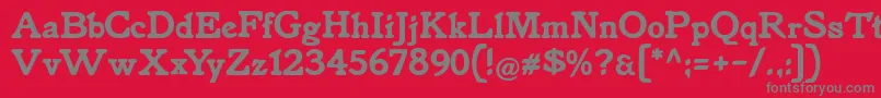 Knorke Font – Gray Fonts on Red Background