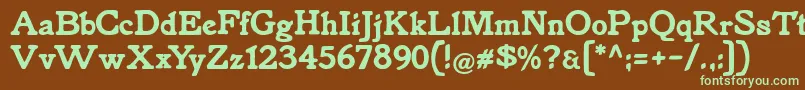 Knorke Font – Green Fonts on Brown Background