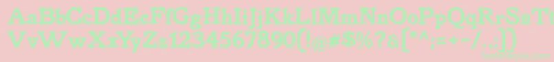 Knorke Font – Green Fonts on Pink Background