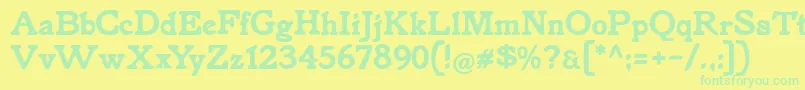 Knorke Font – Green Fonts on Yellow Background