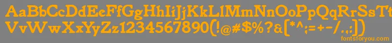 Knorke Font – Orange Fonts on Gray Background