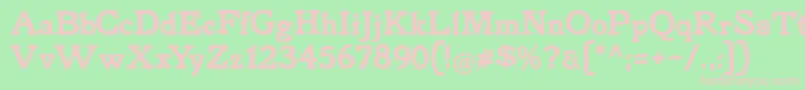 Knorke Font – Pink Fonts on Green Background