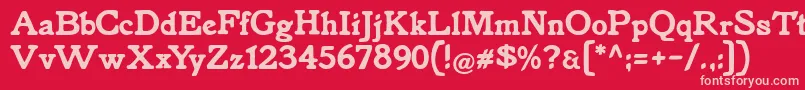 Шрифт Knorke – розовые шрифты на красном фоне