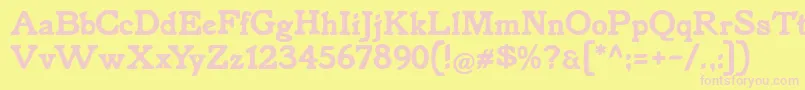 Knorke Font – Pink Fonts on Yellow Background