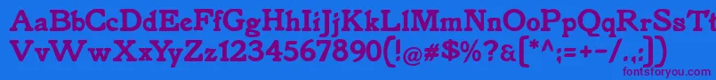 Knorke Font – Purple Fonts on Blue Background