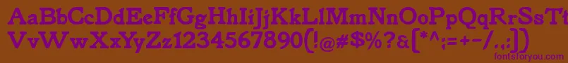 Knorke Font – Purple Fonts on Brown Background