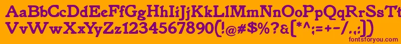Knorke Font – Purple Fonts on Orange Background