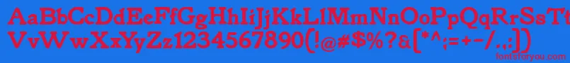 Knorke Font – Red Fonts on Blue Background