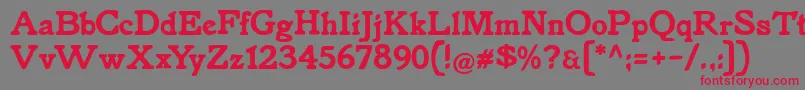 Knorke Font – Red Fonts on Gray Background
