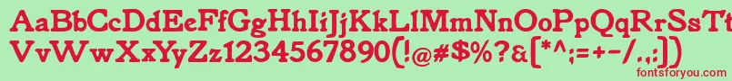 Knorke Font – Red Fonts on Green Background