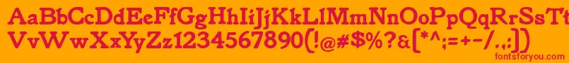 Knorke Font – Red Fonts on Orange Background