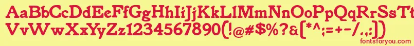 Knorke Font – Red Fonts on Yellow Background