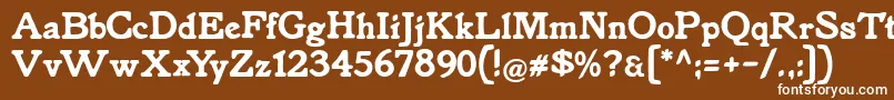 Knorke Font – White Fonts on Brown Background