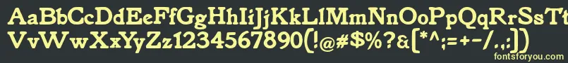 Knorke Font – Yellow Fonts on Black Background