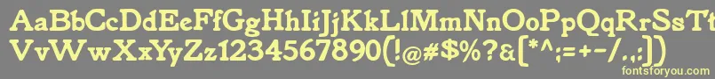 Knorke Font – Yellow Fonts on Gray Background