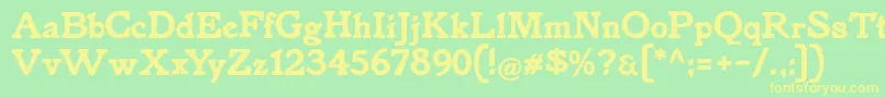 Knorke Font – Yellow Fonts on Green Background