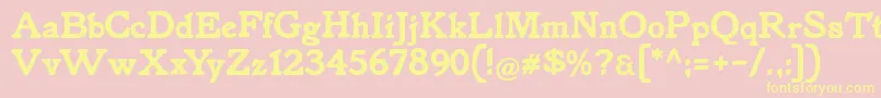 Knorke Font – Yellow Fonts on Pink Background
