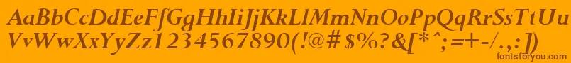 PurloinBoldItalic Font – Brown Fonts on Orange Background