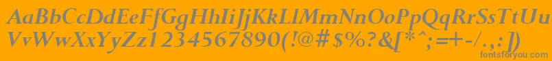 PurloinBoldItalic Font – Gray Fonts on Orange Background