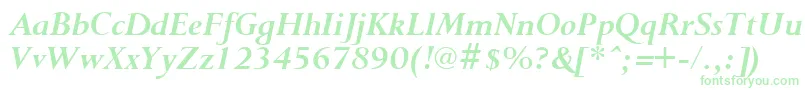 PurloinBoldItalic Font – Green Fonts on White Background