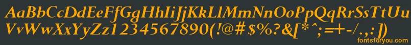 PurloinBoldItalic Font – Orange Fonts on Black Background