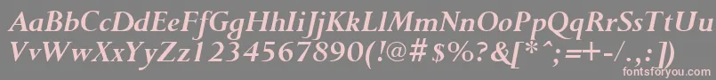 PurloinBoldItalic Font – Pink Fonts on Gray Background