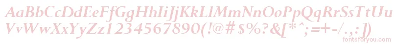 PurloinBoldItalic Font – Pink Fonts on White Background