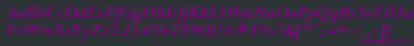 PurloinBoldItalic Font – Purple Fonts on Black Background