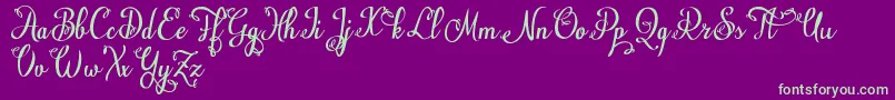NatylDemo Font – Green Fonts on Purple Background