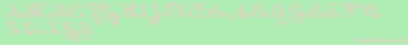 NatylDemo Font – Pink Fonts on Green Background