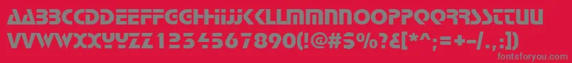 Stop Font – Gray Fonts on Red Background