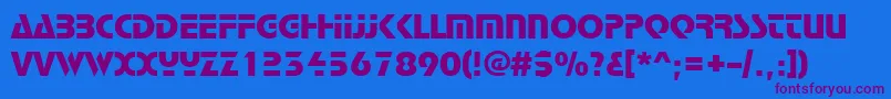 Stop Font – Purple Fonts on Blue Background
